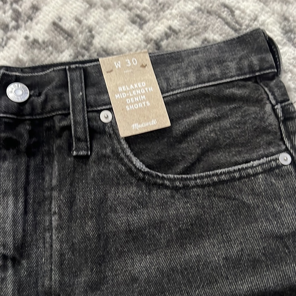 NWT Madewell Relaxed Mid-Length Denim Shorts - Picture 8 of 9